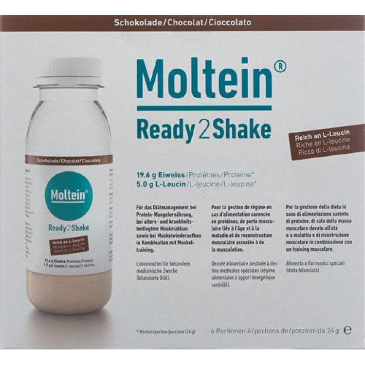 Moltein Ready2Shake chocolate 6 Fl 24 g