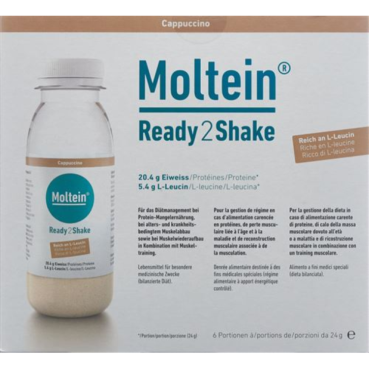 Moltein Ready2Shake cappuccino 6 Fl 24 g