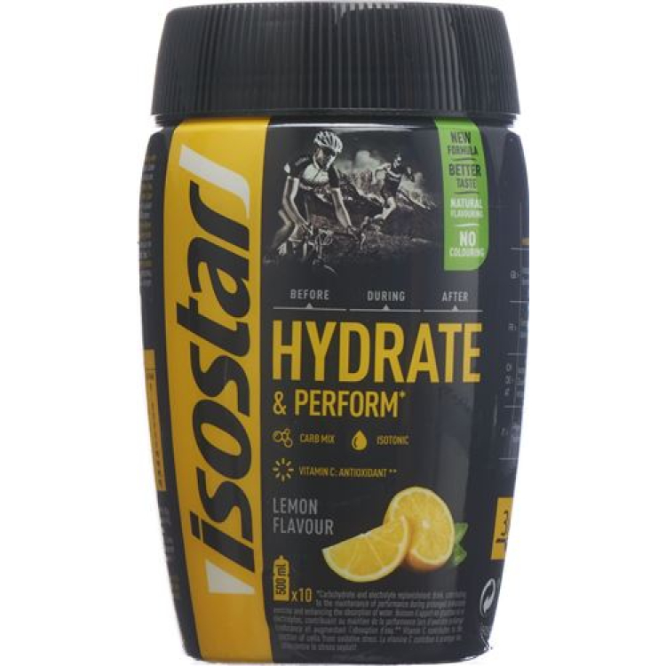 Isostar HYDRATE and PERFORM PLV Lemon can 400 g