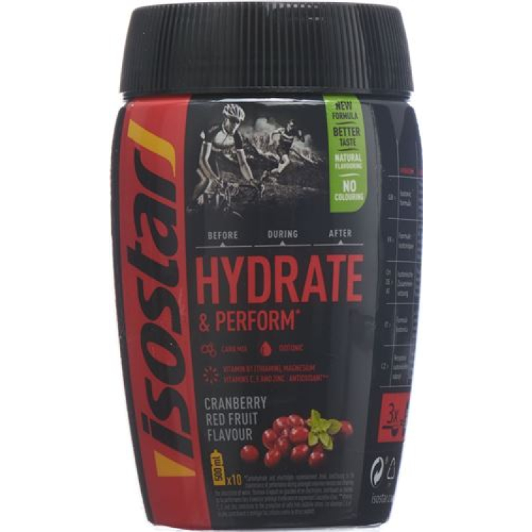 Isostar HYDRATE & PERFORM PLV Red Fruits Ds 400 გ