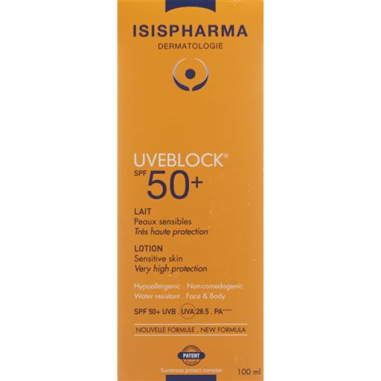 ISIS PHARMACEUTICALS UVEBLOCK LAIT SPF50 + Tb 100 მლ