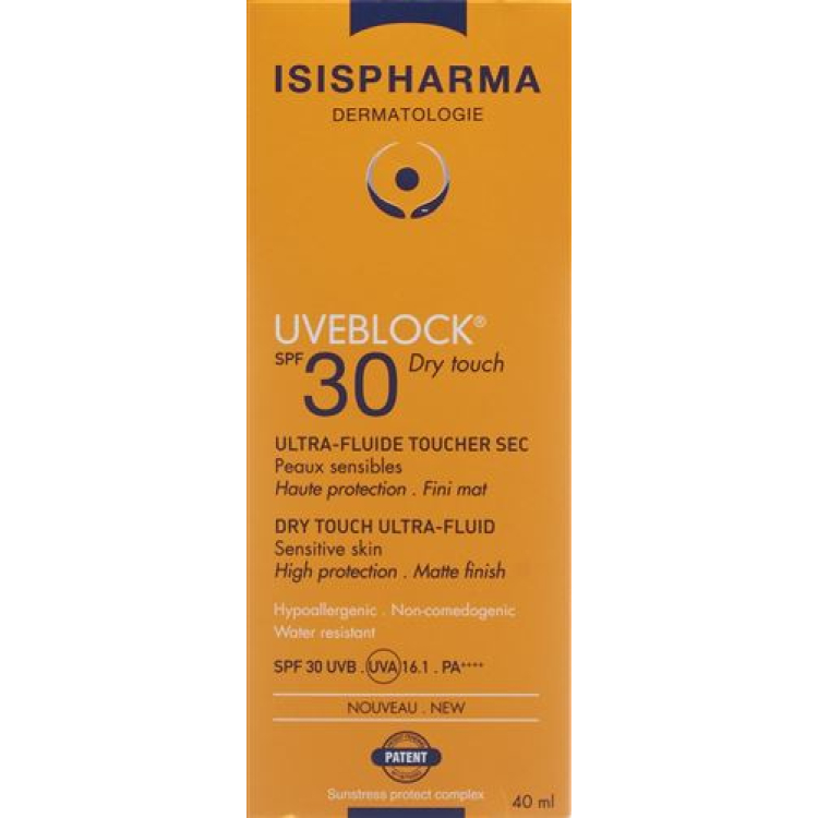 ISIS PHARMACEUTICALS UVEBLOCK TOUCHER SEC SPF30 Tb 40 ml