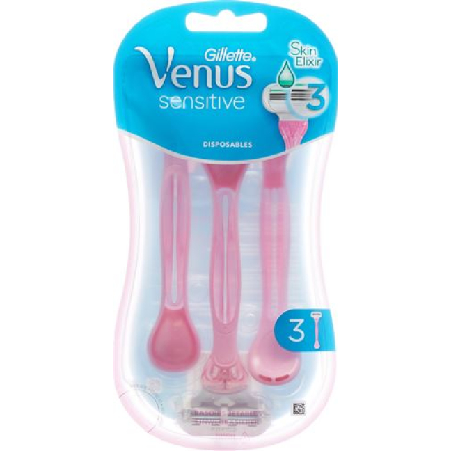 Gillette Venus Sensitive SkinElixir vienkartiniai skustuvai 3 vnt