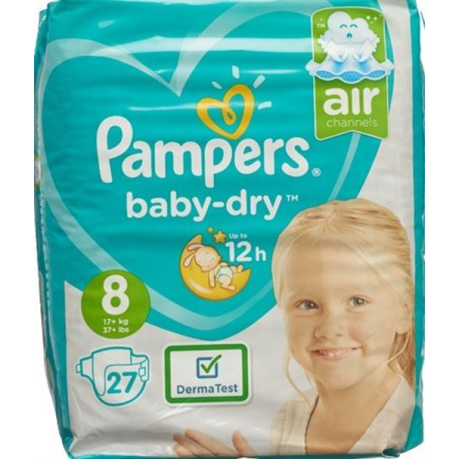 Pampers Baby Dry Gr8 17+kg Extra Large economy pack 27 pcs