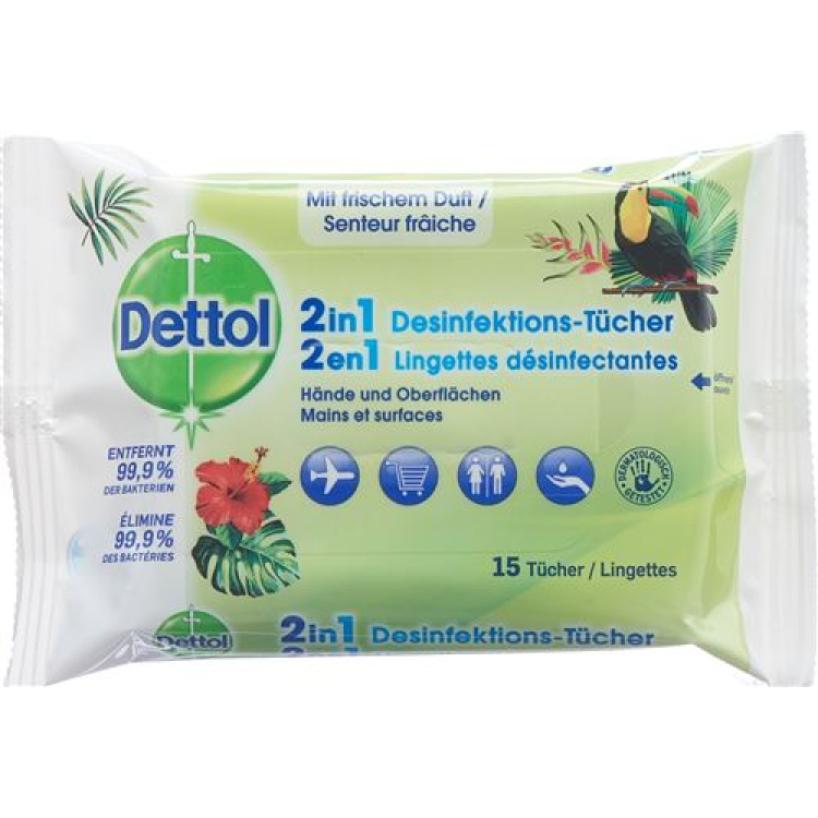 Dettol 2in1 Desinfectiedoekjes 15 st