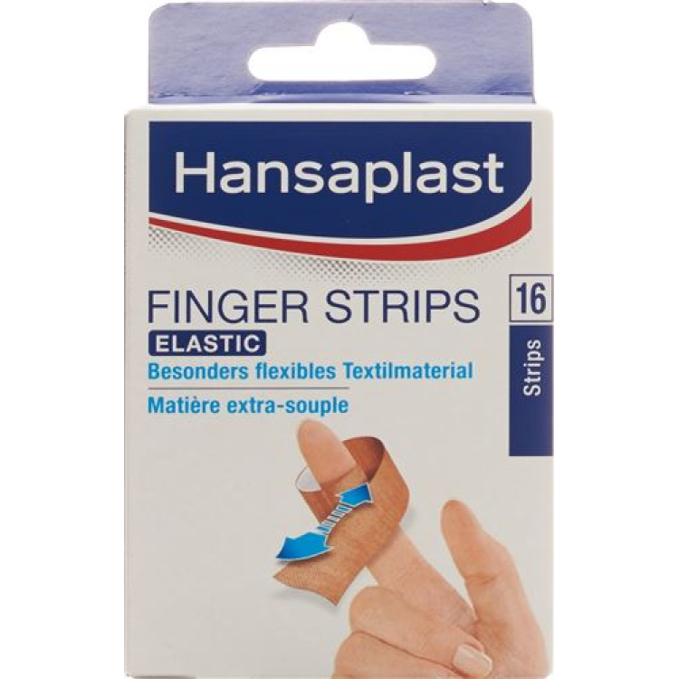 HANSAPLAST Finger Strips 1.9cmx12cm Մաշկ-16 հատ