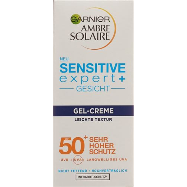 Ambre Solaire Sensitive Expert crema gel viso SPF 50 Tb 50 ml