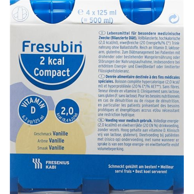 Fresubin 2 kcal Kompaktne vanill 4 Fl 125 ml