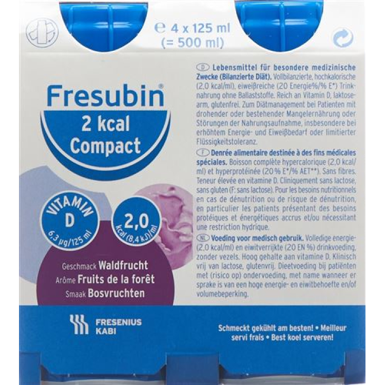 Fresubin 2 kkal Compact Waldfrucht 4 Fl 125 ml