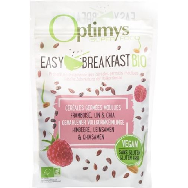 Optimys Easy Breakfast Ahududu keten tohumu ve chia tohumları Bio Tabur 350 gr