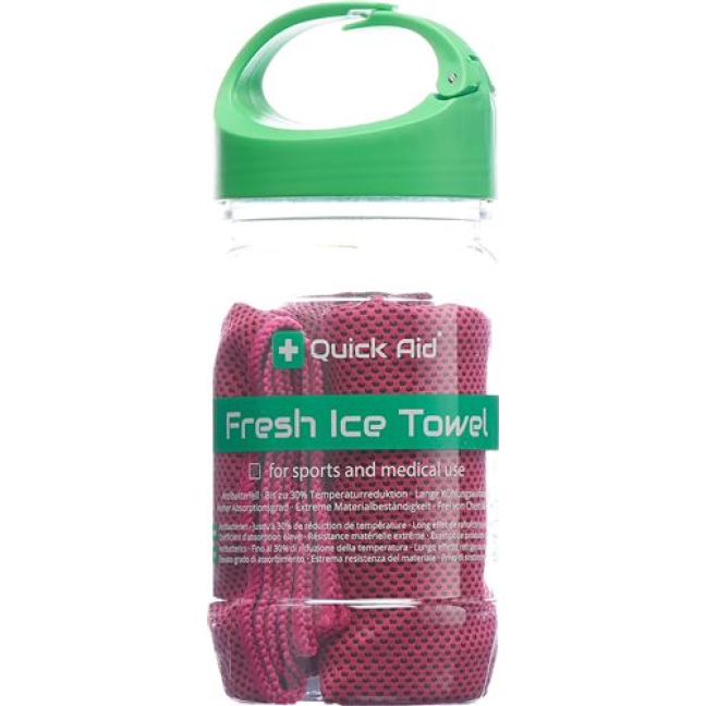 Quick Aid Fresh Ice Towel 34x80cm Pink