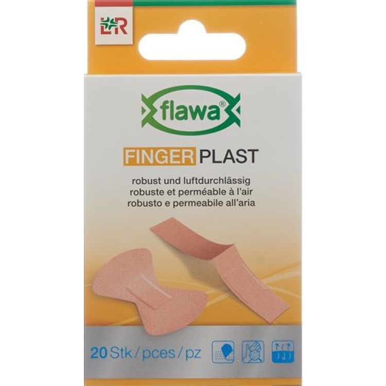 Flawa finger Plast robust textile patch 2 ukuran 20 buah