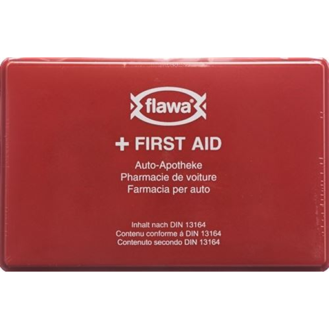 Flawa car pharmacy in accordance with DIN 13164