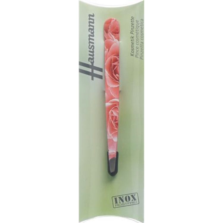 Hausmann tweezers slanted pink roses Design Roses