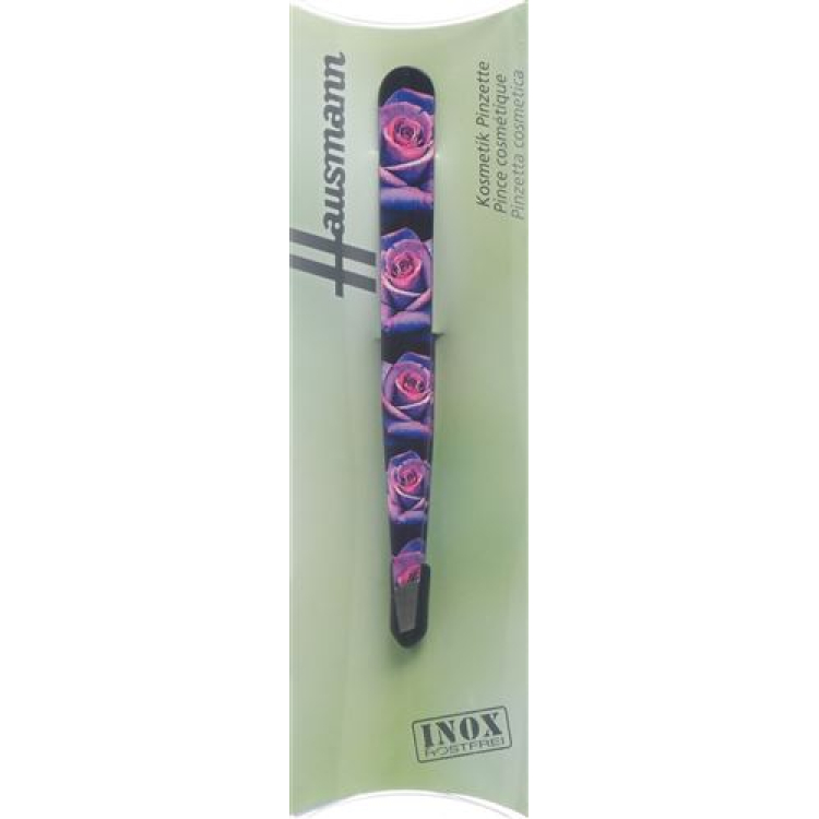 Hausmann tweezers slanted roses purple roses Design