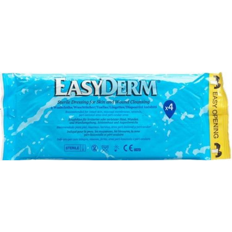 EASYDERM pre-moistened washcloth sterile Battalion 4 pcs