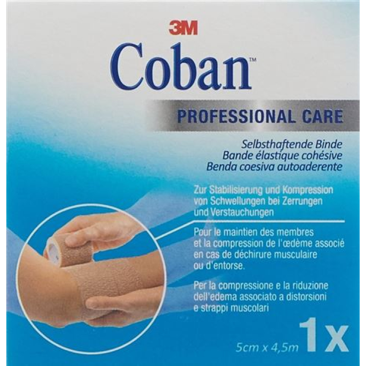 3M Coban Elastic bandage self-adhesive 5cmx4.5m skin color