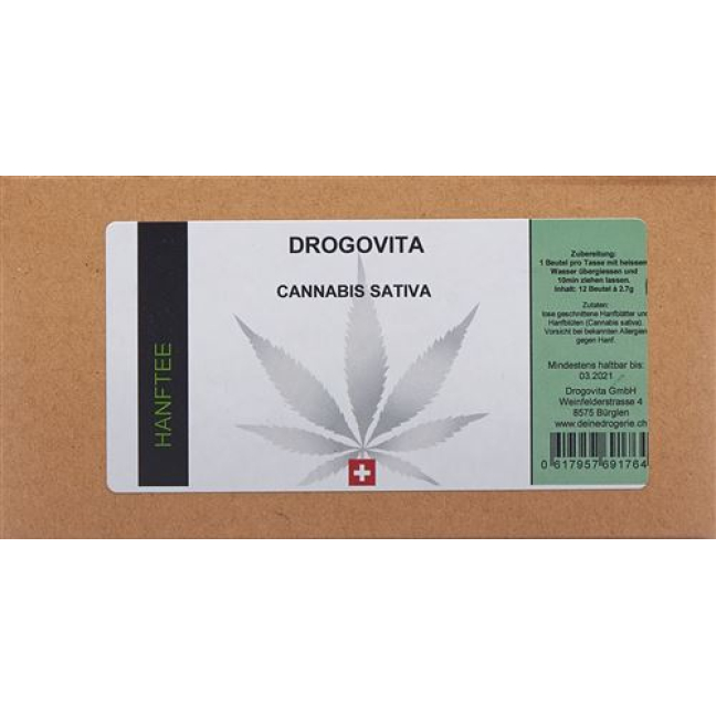 Drogovita Hemp Tea in Filter Bags: Swiss CBD Quality