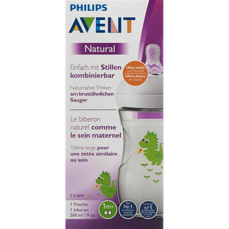 Avent Philips Natural Bottle 260ml Dragon