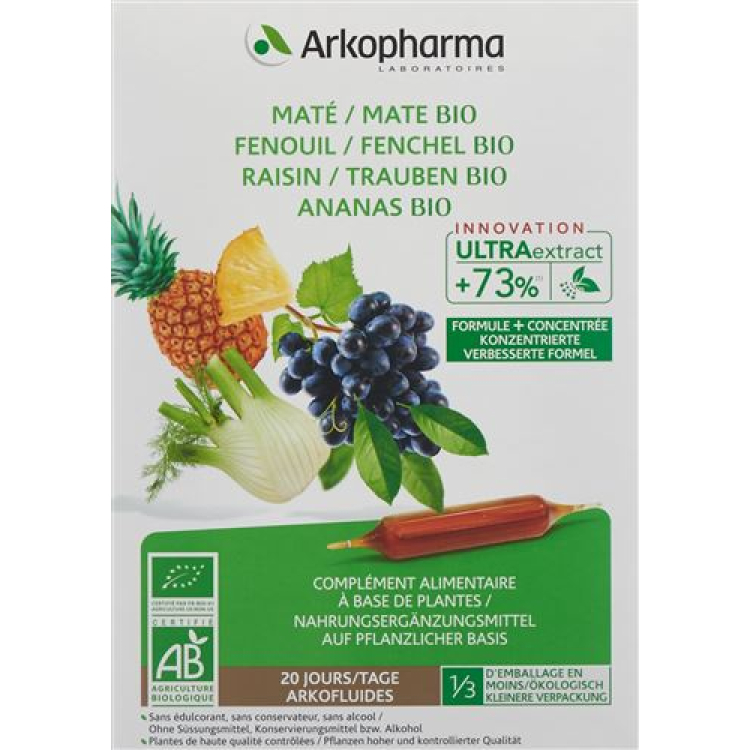 Arkofluide Pineapple Mate Fench Wine Organic 20 x 10 ml