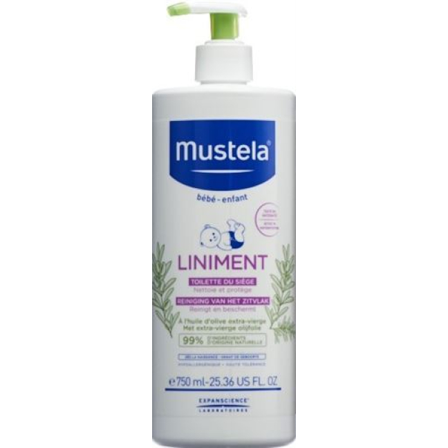 Mustela Liniment ml with pump 750 - Shop Online at Beeovita