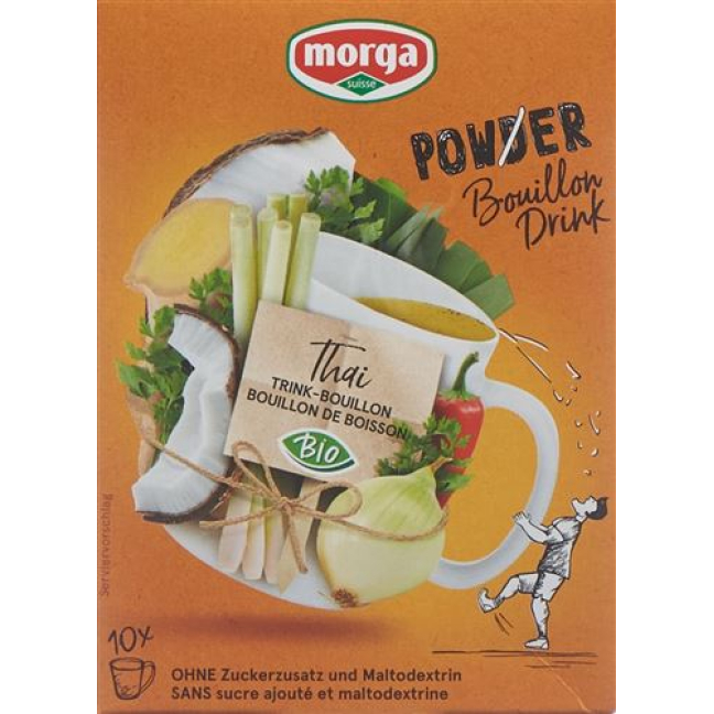 Morga PowerPowder BouillonDrink Thai Bio 10 bags 4 g