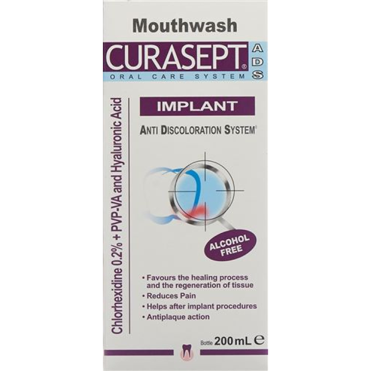 Curasept ADS Implant Mouthwash 0.2% Fl 200 мл