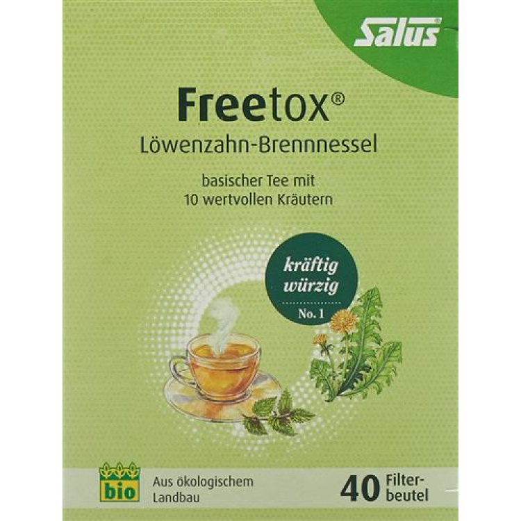 Salus Freetox 차 민들레 쐐기풀 Bio Btl 40 pcs