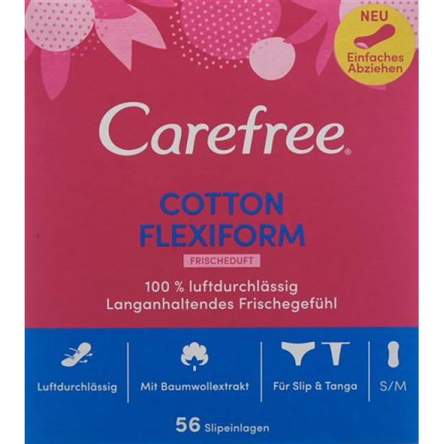 Carefree Cotton Flexiform Fresh 56 pieces