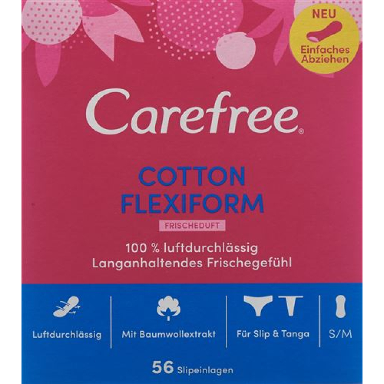 Carefree Cotton Flexiform Fresh 56 pieces