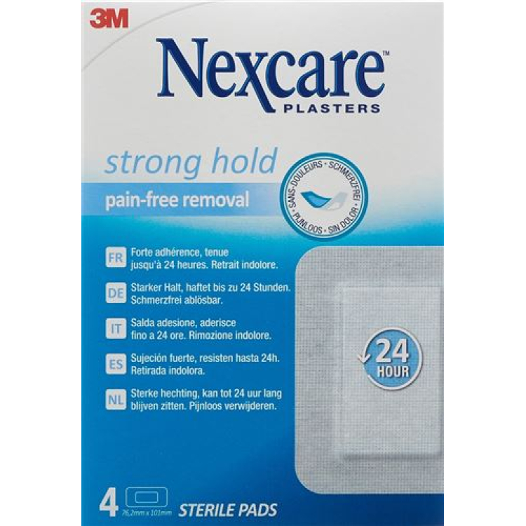 3M Nexcare Stronghold pads 76.2 x 101 mm 4 pcs