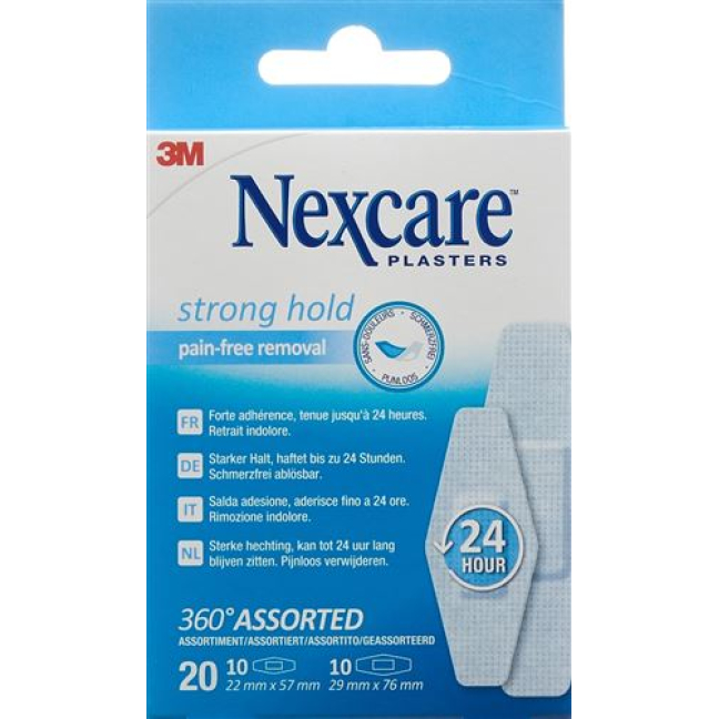 3M Nexcare Strong Hold 360 ° 2 assorted sizes 20 pcs
