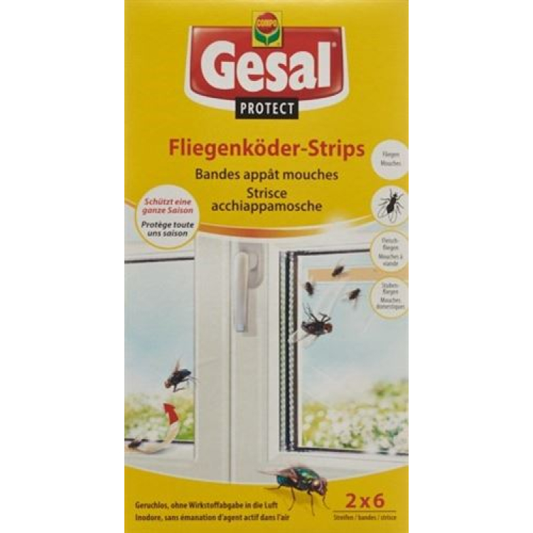 Смужки для приманки для мух Gesal PROTECT 2 х 6 шт