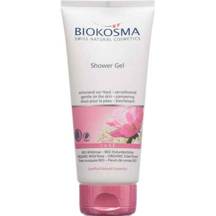 Biokosma ג'ל רחצה BIO-Wild Rose & BIO-Derflower Tb 200 מ"ל