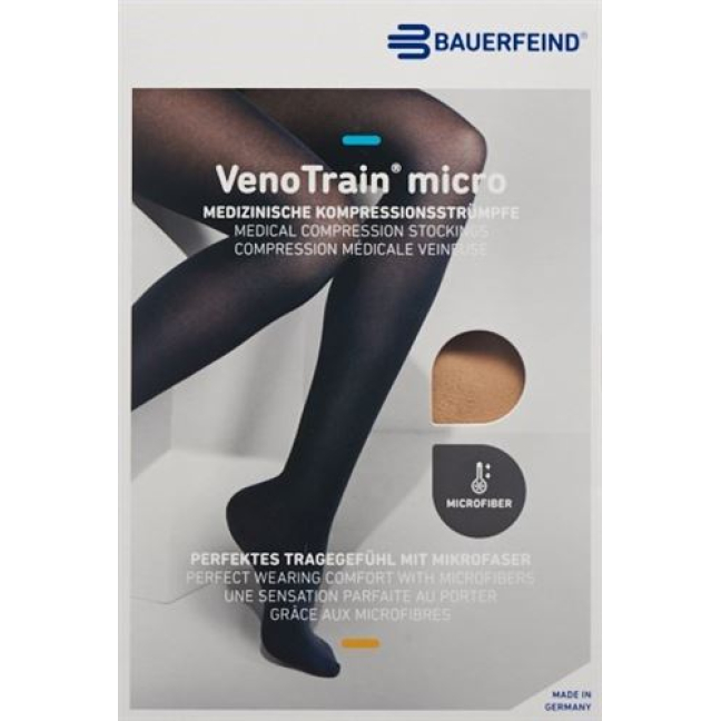 VenoTrain MICRO A-G KKL2 normal S / long open toe cream adhesive tape tufts 1 pair