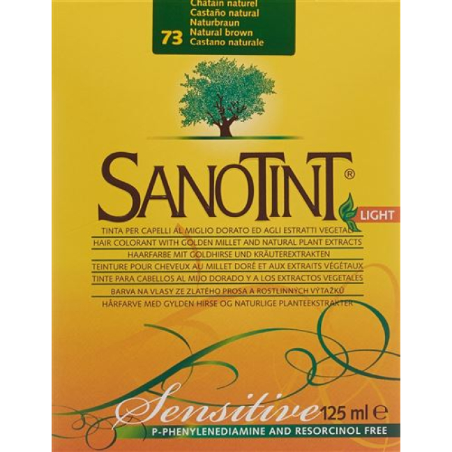 Sanotint Sensitive Light თმის ფერი 73 ბუნებრივი ყავისფერი