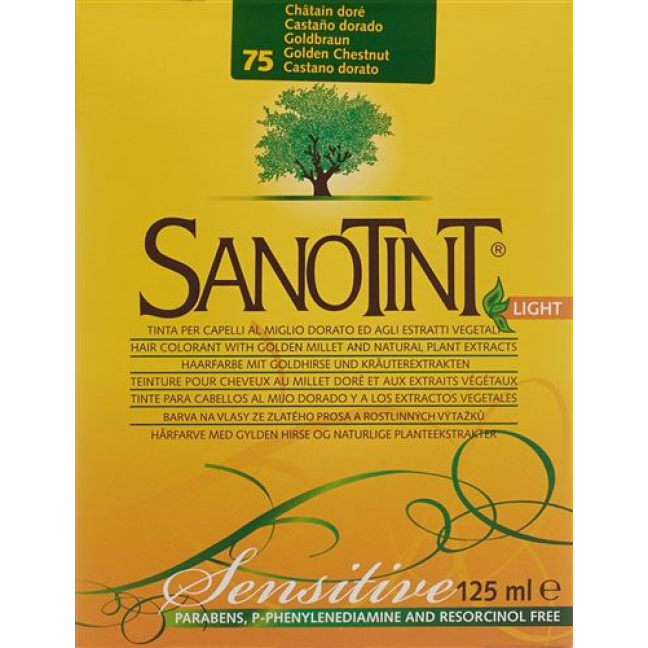 Sanotint Sensitive Light თმის ფერი ოქროსფერი ყავისფერი 75
