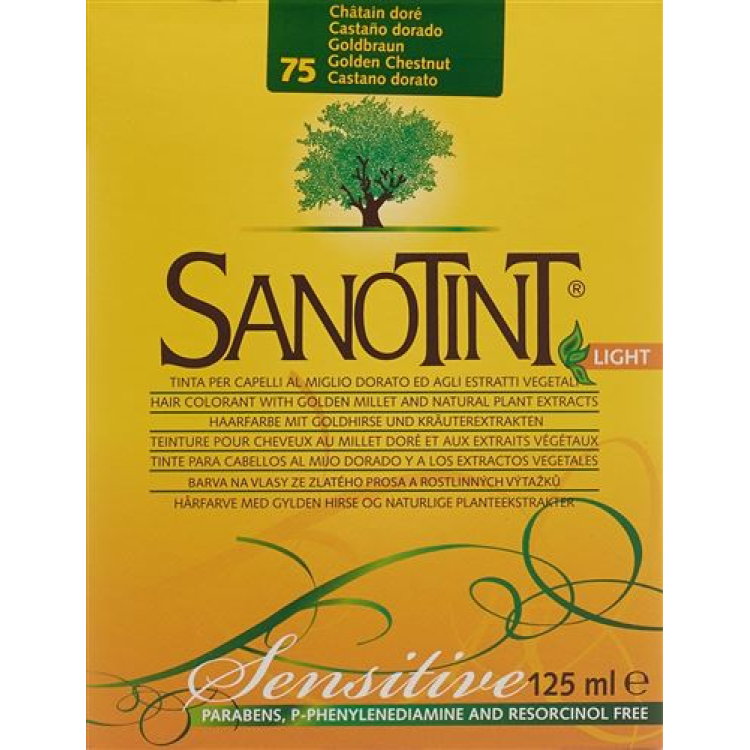 Sanotint Sensitive Light боя за коса златисто кафяво 75