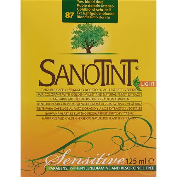 رنگ موی Sanotint Sensitive Light 87 بلوند طلایی بسیار روشن