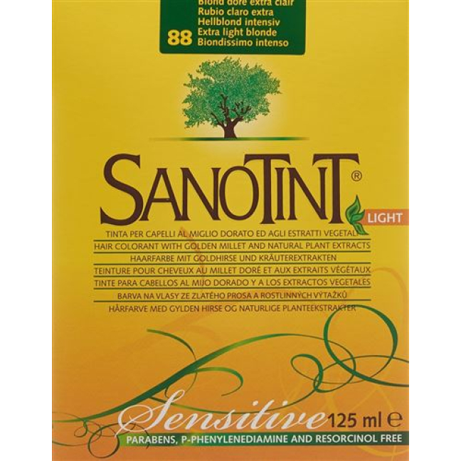 Sanotint Sensitive Light ពណ៌សក់ពណ៌ទង់ដែងខ្លាំង ៨៨