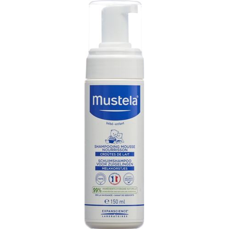 שמפו קצף Mustela לתינוקות עור רגיל 150 מ