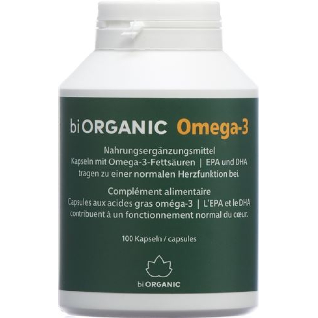 Biorganic Omega-3 francosko/nemško 100 kapsul