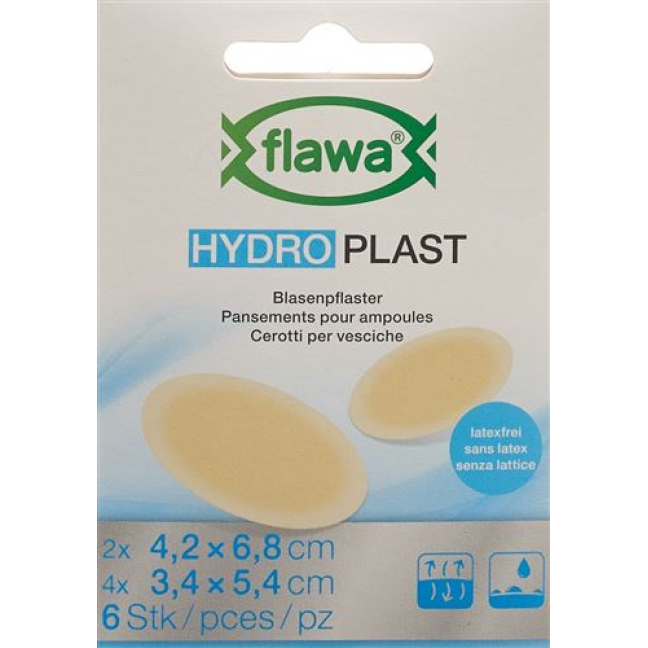 Flawa HydroPlast blisters 2 Sizes 6 pcs