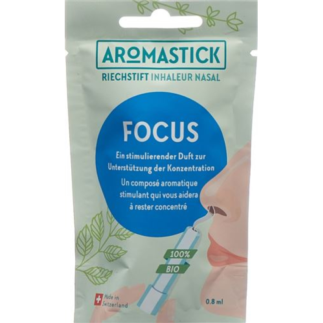AROMA STICK olfactory pin 100% økologisk Focus Btl