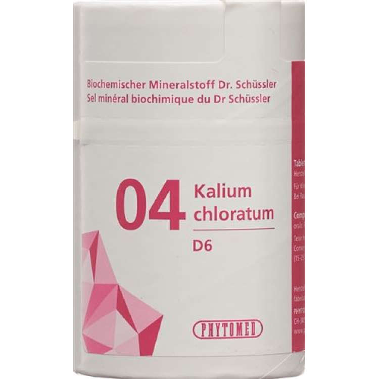 PHYTOMED Schüssler Nr4 염화칼륨 정제 D 6 100g