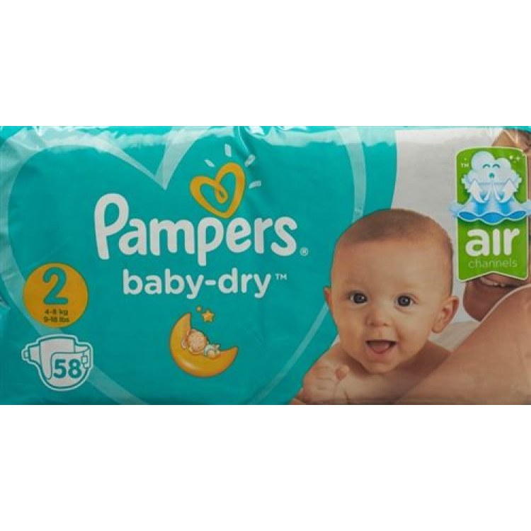 Pampers Baby Dry Gr2 4-8kg Mini Economy Pack 60 pcs