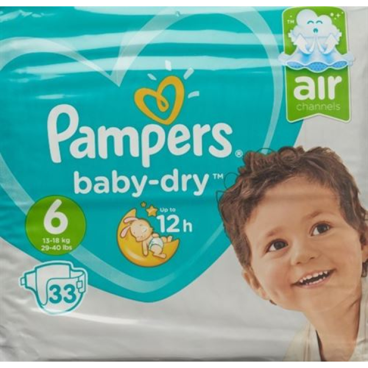 Pampers Baby Dry 13-18kg GR6 Extra Large Sparpack 34 pcs