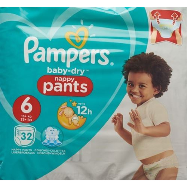 Pampers Baby Dry Pants GR6 15 + kg Extra Large Sparpack 33 pcs