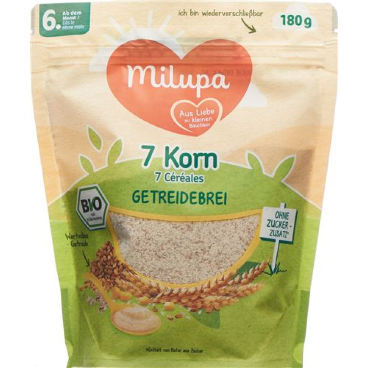 Milupa Bio 7 u zrnu nakon 6 mjeseci; 180 g