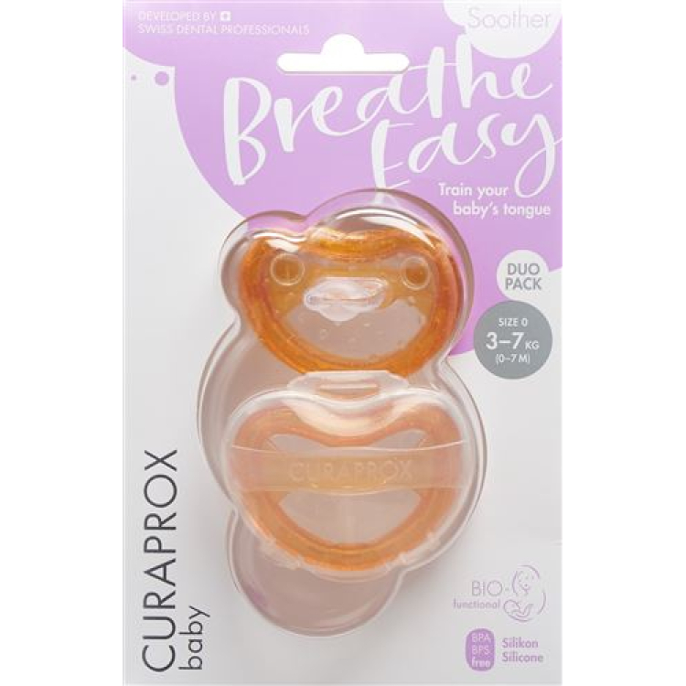 Curaprox pacifier gr0 orange double 2 pcs